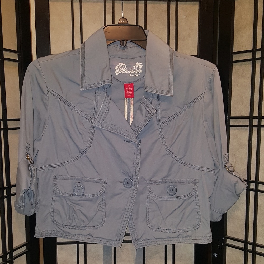 🌹 Vintage Cropped Jacket - blue 🛍